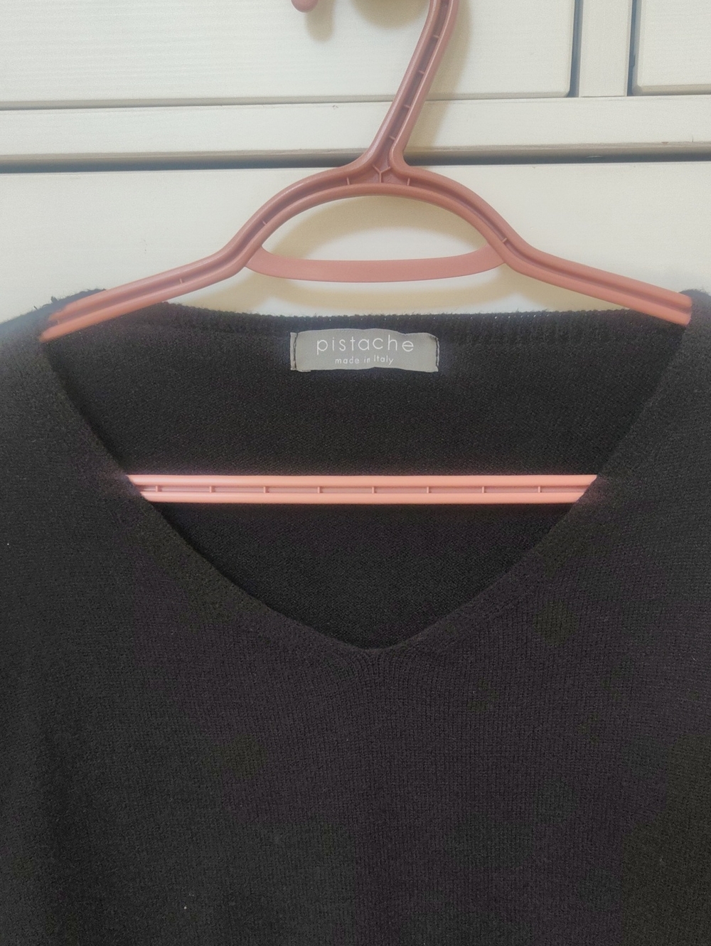Pistache Women's Black Knit V-Neck Sweater
